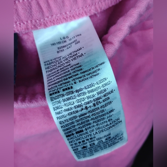 Nike Kids' Jordan Girls' Mashup Fleece Sweatpants in Pink and Orange - Picture 5 of 5